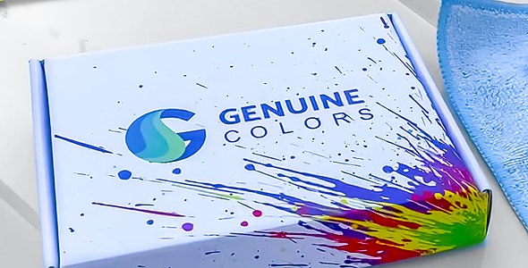 The Genuine Colors box next to a microfiber cloth