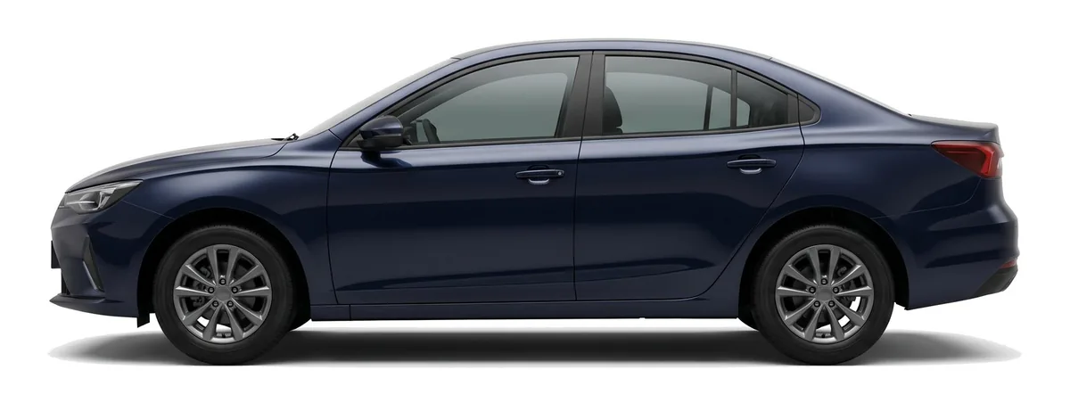 Side view of a car showing where the color code can be